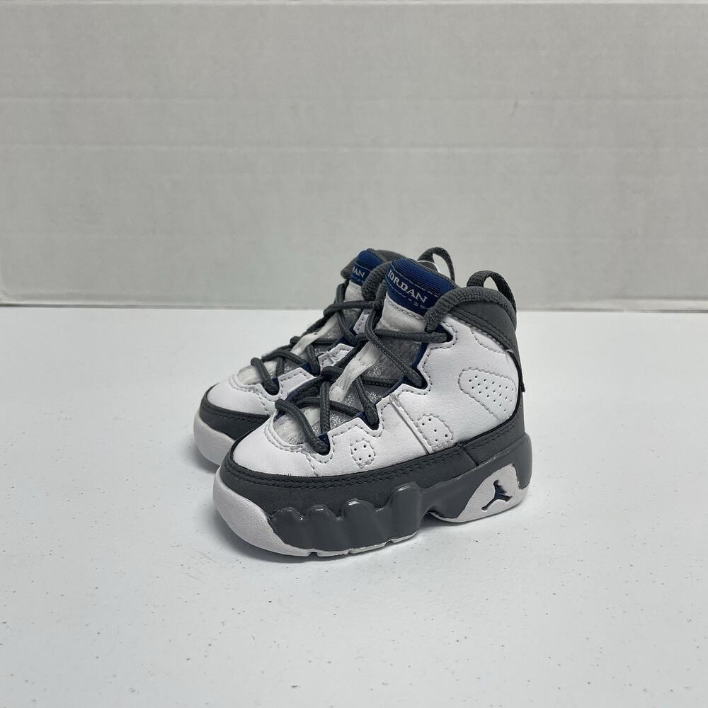Air Jordan 9 Retro TD Flint Grey 2026 401812 100 Size 3 C Toddler Kids White